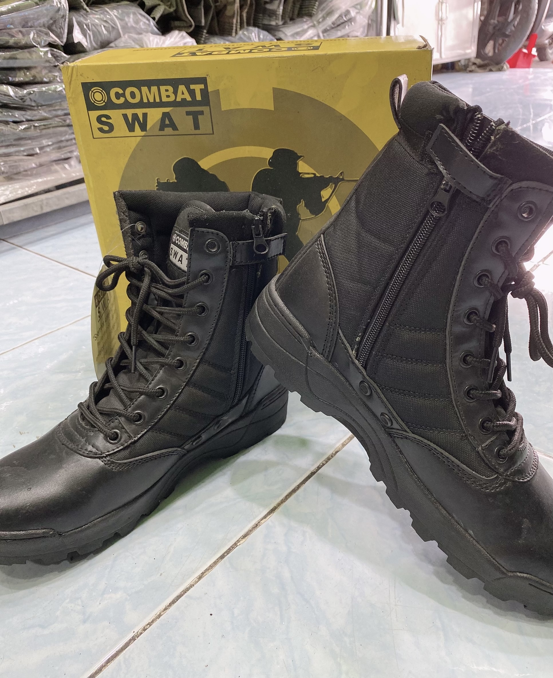 Giày swat combat đen-giày lính cao cổ-giày swat combat cao cổ_giày cao cổ _thuỷ tiên shop