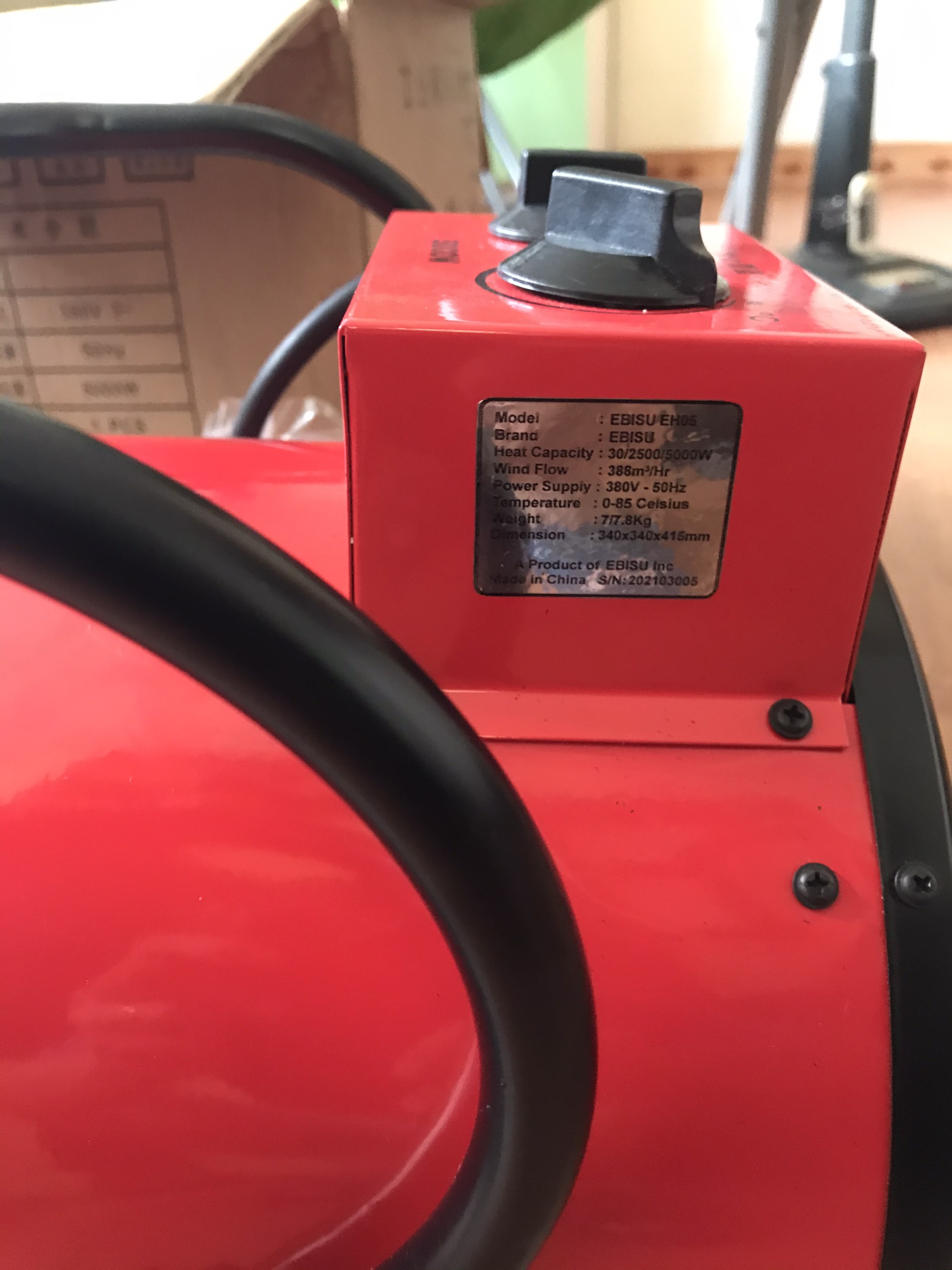quạt sấy gió nóng 5kw ebisu eh-05 3 quạt sấy gió nóng 5kw ebisu eh-05 3