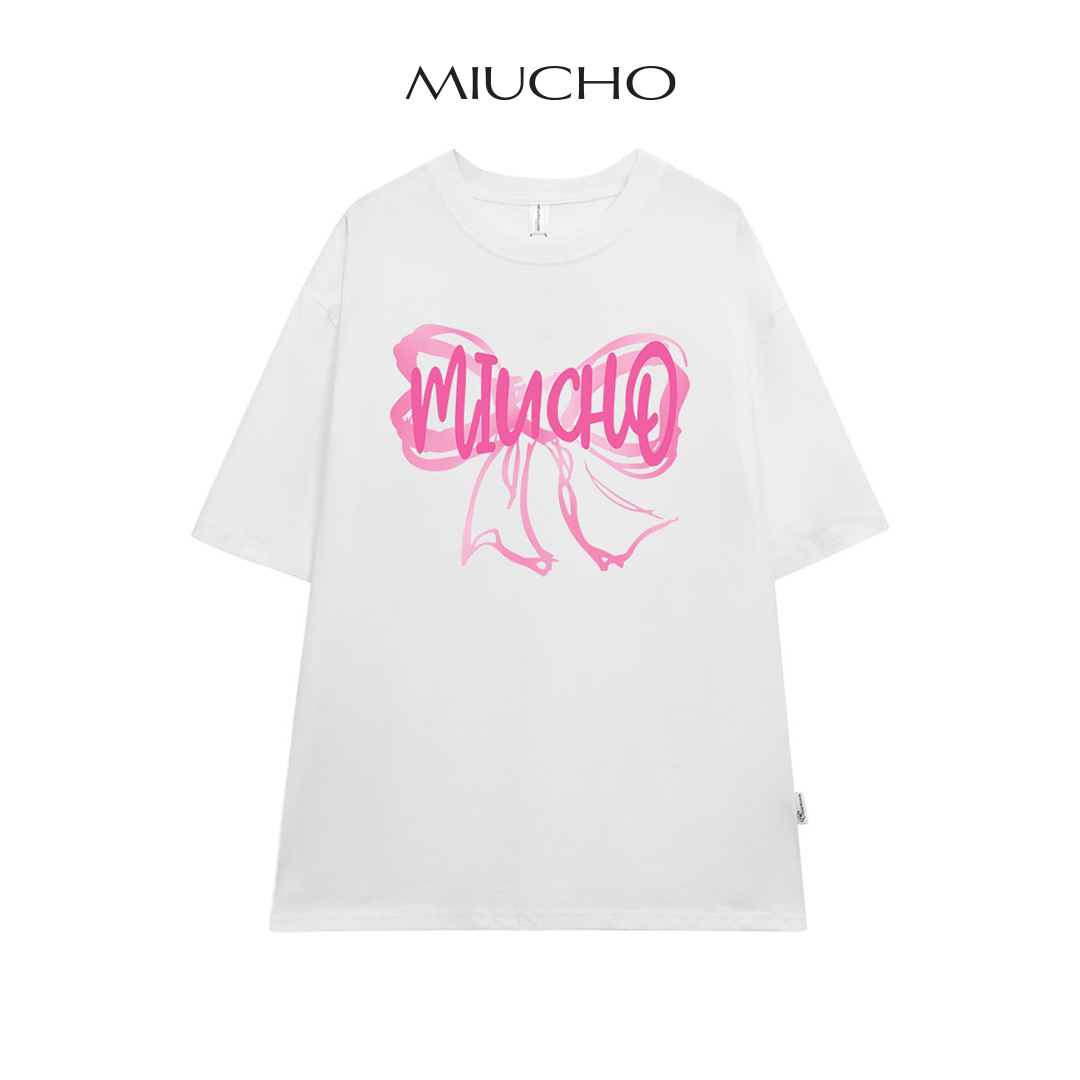 Áo thun unisex form rộng AT340 Miucho basic tee tay lỡ dành cho nam nữ in graphic