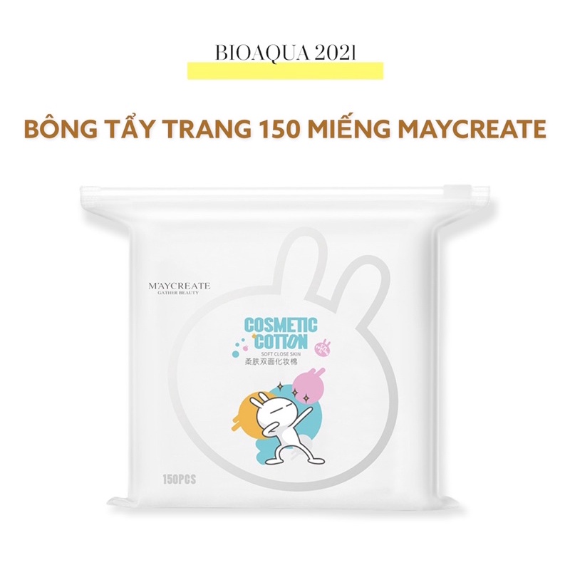 Bông Tẩy Trang Thỏ Maycreate 150 Miếng