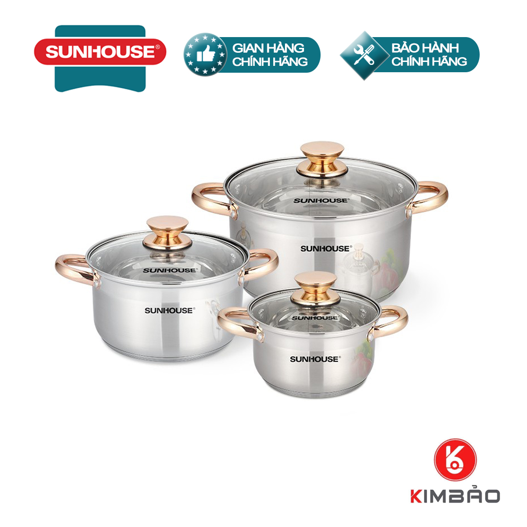Bộ nồi inox 5 đáy sunhouse sh781