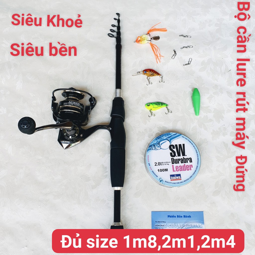 Bộ Cần Câu Lure Rút Máy Đứng