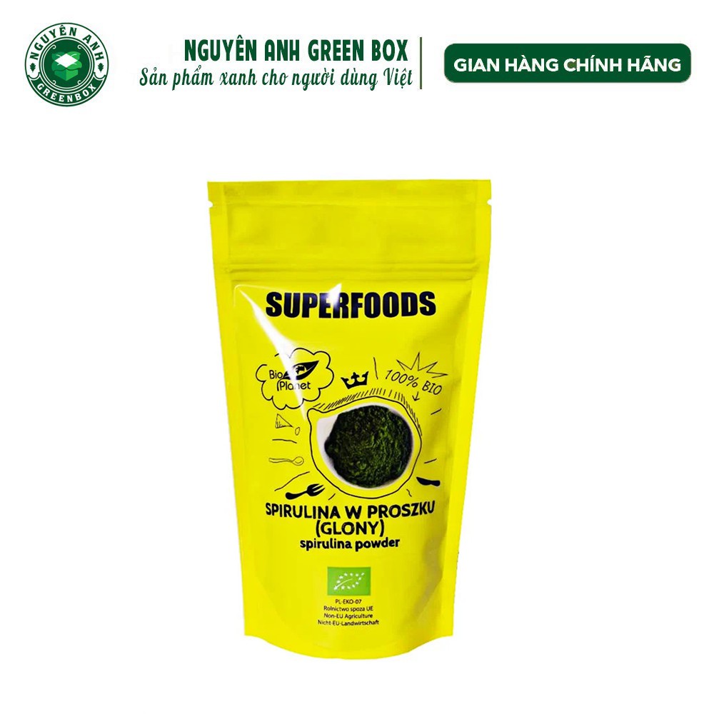 Bột tảo xoắn Spirulina hữu cơ Bio Planet giúp bổ sung chất xơ và vitamin cho cơ thể