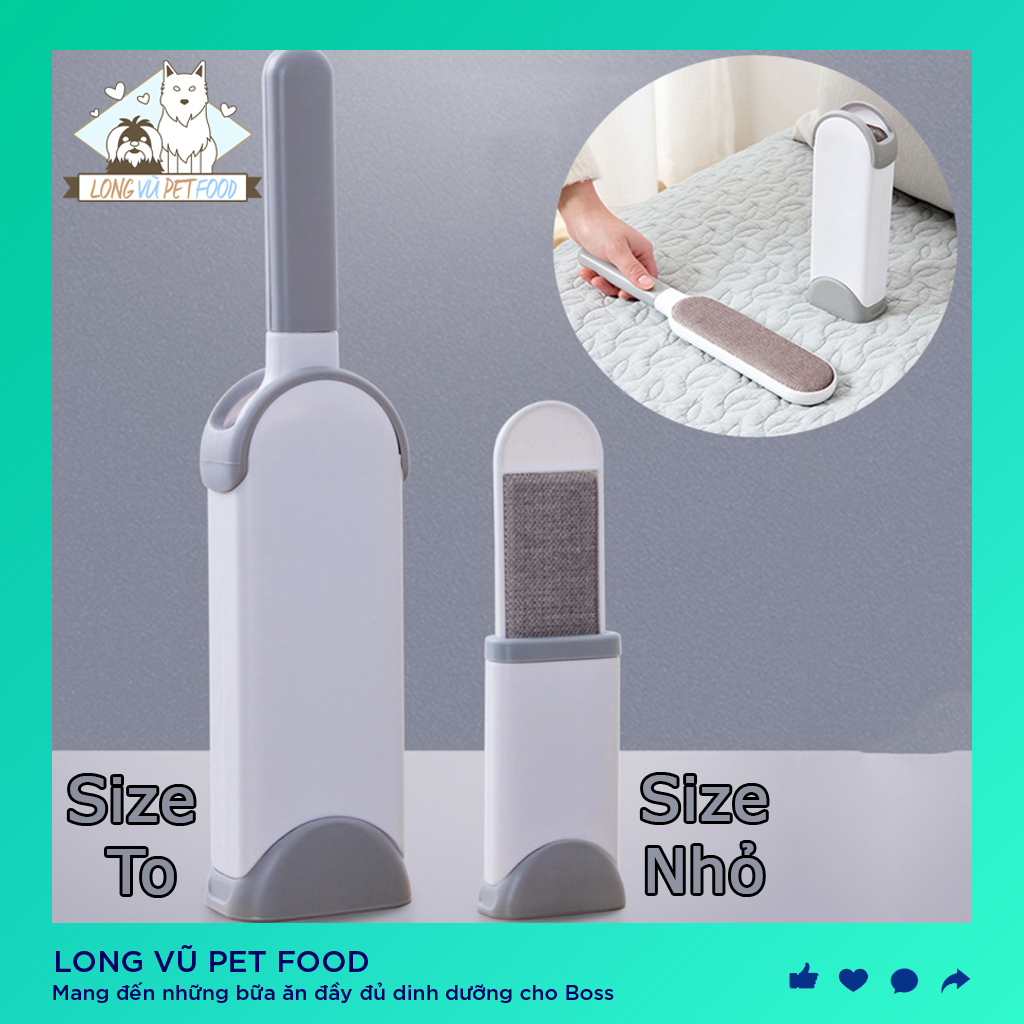 Bàn chải tĩnh điện loại bỏ lông thú cưng, bui bẩn trên quần áo - cây lăn hút tĩnh điện lông chó mèo, cây lăn lông mèo, cây lăn lông tĩnh điện