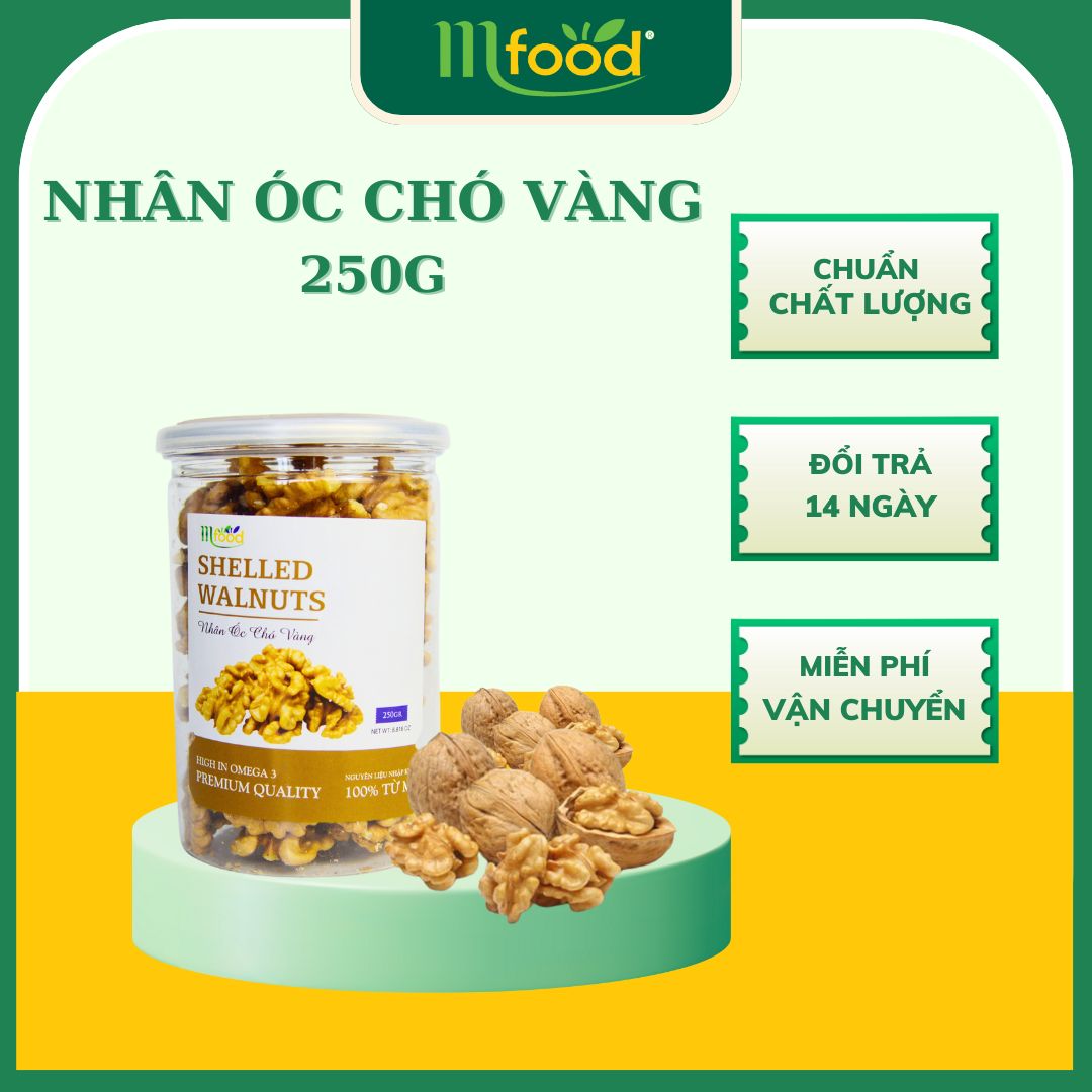 Nhân óc chó nhập khẩu mỹ thương hiệu mfood hũ 250gr
