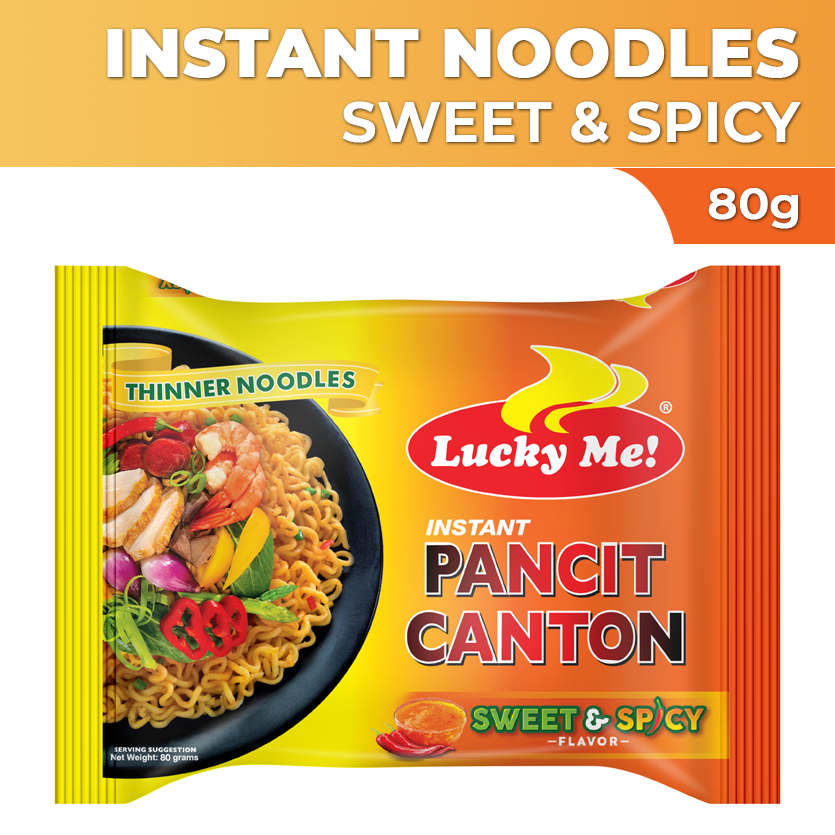 Mì tôm hiệu Lucky Me Instant Pancit Canton Sweet & Spicy 80gr