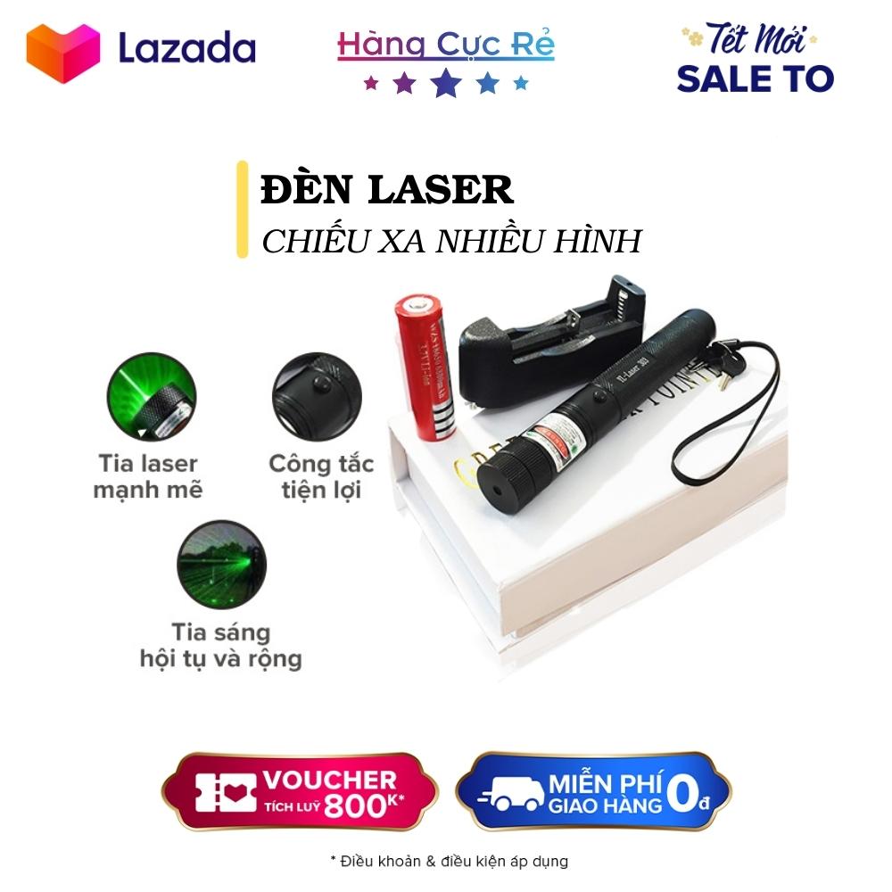 Đèn chiếu tia laser 303 - bút lazer tia sáng xanh-đỏ.