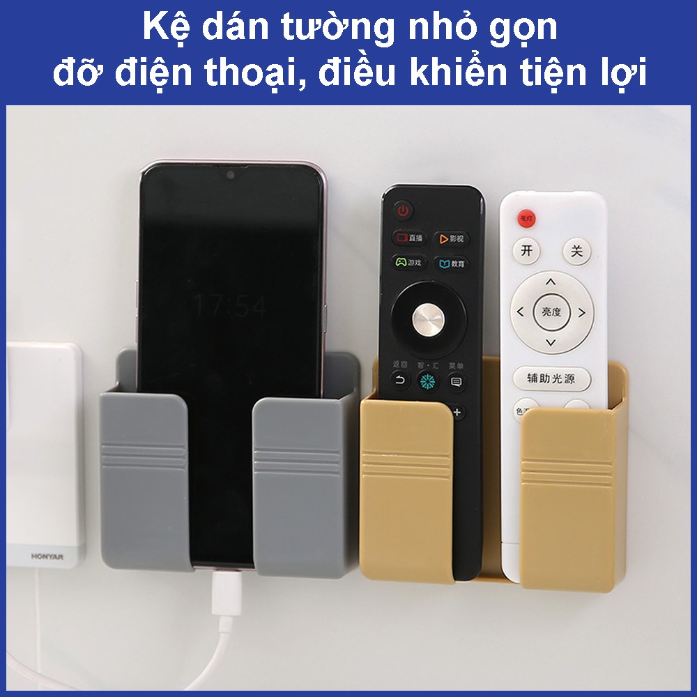 Kệ dán tường đa năng để điện thoại , remote, ....