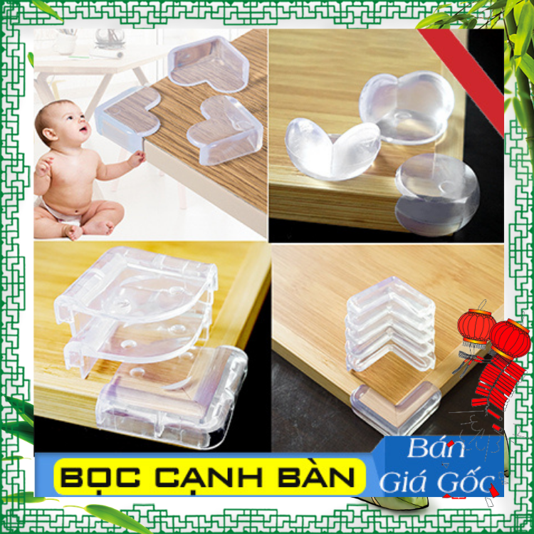 [HCM]Combo 4 Miếng Bọc Cạnh Bàn Silicon Tiện Lợi An toàn cho Bé