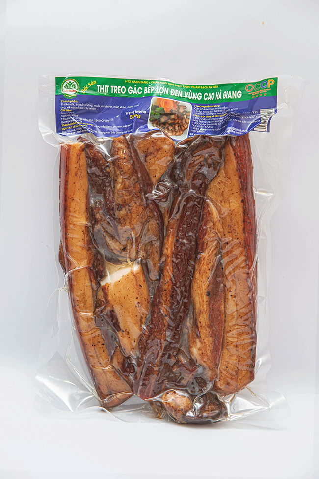 Thịt ba chỉ treo gác bếp lợn đen vùng cao Hà Giang [500gr]