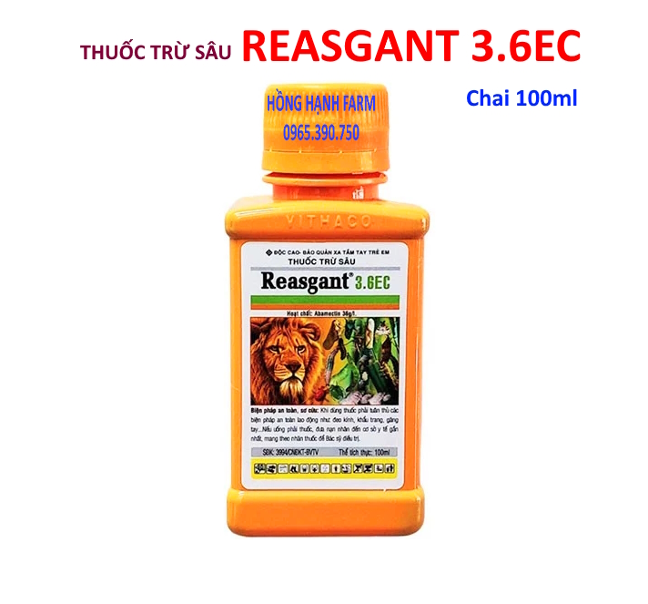 REASGANT 3.6EC . Thuốc trừ sâu sinh học, diệt trừ sâu rầy hại cây, sâu đục thân, sâu xanh, sâu cuốn lá, sâu tơ, nhện đỏ, bọ trĩ, rệp sáp...