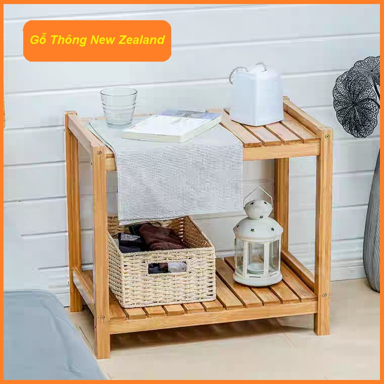 Kệ Gỗ Trang Trí 2 Tầng Kiểu Dáng Châu Âu - Kệ Lò Vi Sóng 2 Tầng Cao Cấp