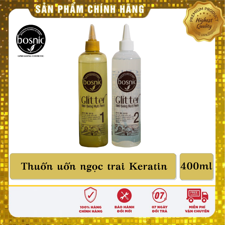 [HCM] [Dành cho salon chuyên nghiệp] Thuốc Uốn Ngọc Trai Bosnic - Glitter Well-Being Multiperm 400ml - Chính Hãng Hàn Quốc