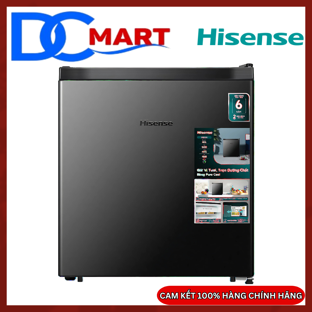 Tủ Lạnh Mini Hisense HR05DB 45 Lít - Thiết Kế Tối Giản, Tiết Kiệm Điện