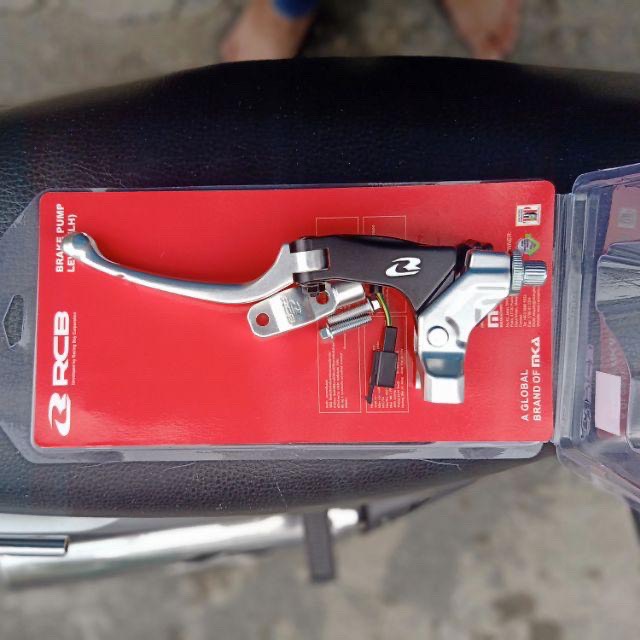 Tay côn S1 RCB màu bạc-đen-xám titan lắp cho mọi xe máy