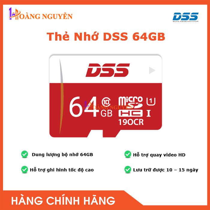 [NHÀ PHÂN PHỐI] Thẻ nhớ 64GB DAHUA DSS - Tốc Độ Đọc Class 10 - Công Nghệ Hoàng Nguyễn