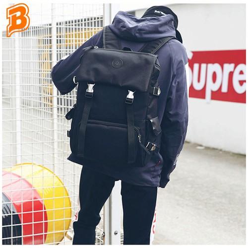 Balo nam đi học Balo nam du lịch cao cấp Ba lô chống nước học sinh màu đen