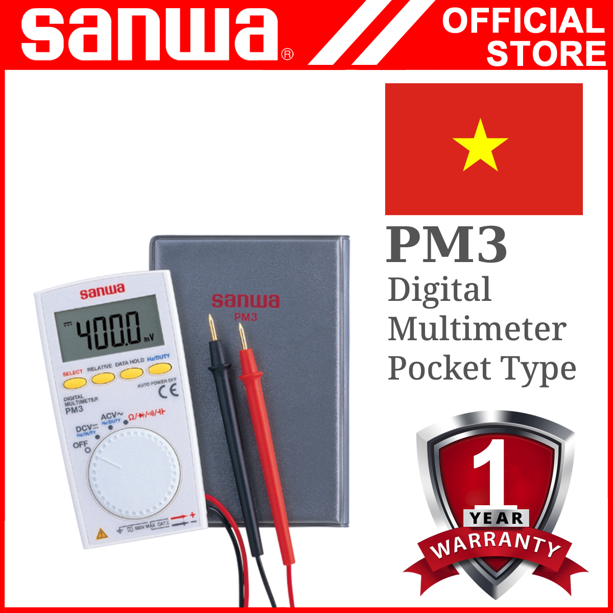 Sanwa PM3 Pocket Type Digital Multimeter