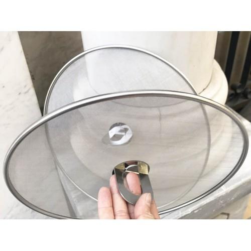 Nắp vung lưới inox 25cm chống văng dầu mỡ côn trùng