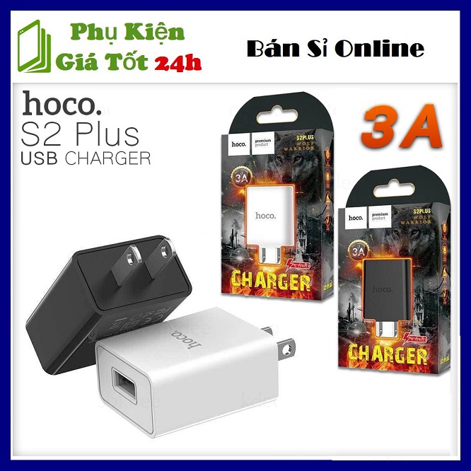 ⚡ hỗ trợ sạc nhanh ⚡ cốc sạc nhanh hoco s2 plus 3.4a - thiết kế siêu chuẩn