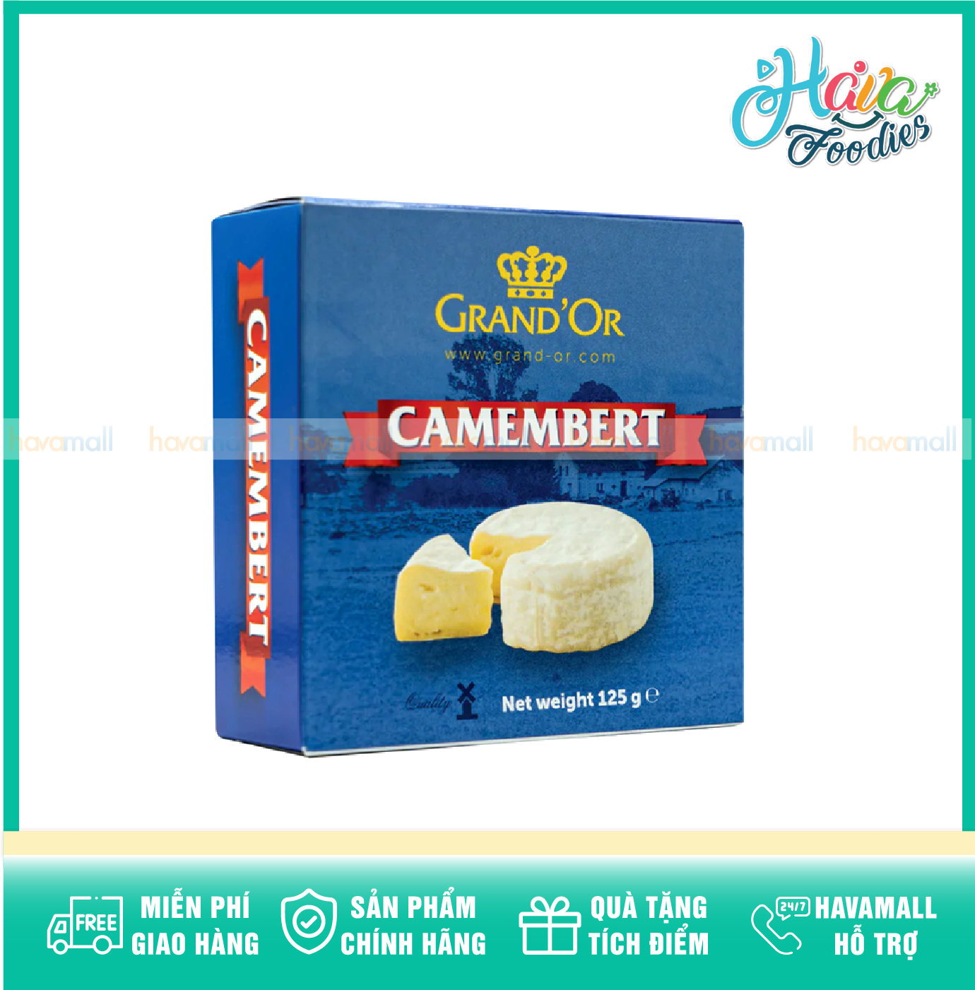 [CHỈ GIAO HỎA TỐC 2H TẠI HCM] Phô Mai Camembert Grand’Or 125g – Camembert Cheese