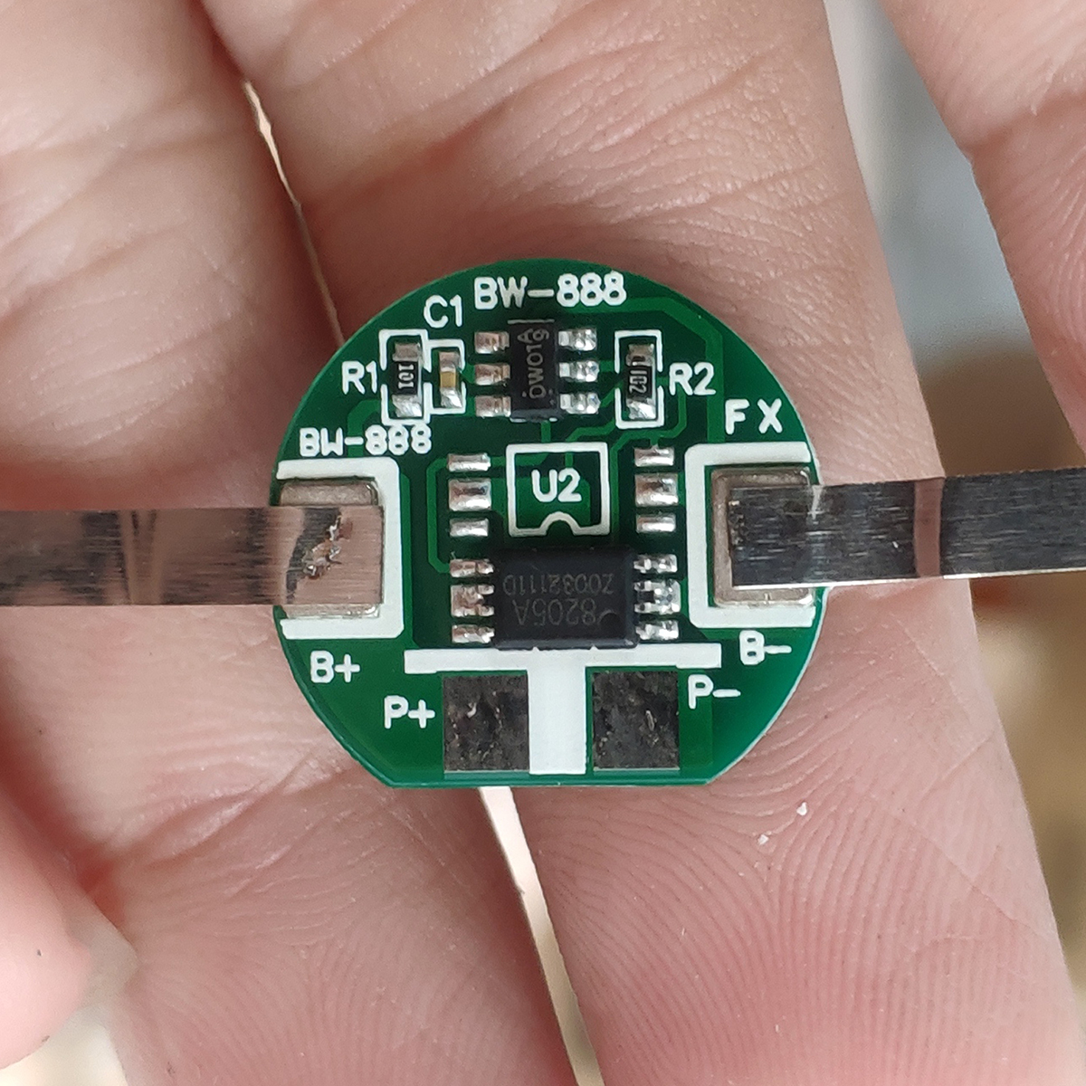 Mạch 1s 3.7v 3a bw tròn bảo vệ pin li-ion 3.7v