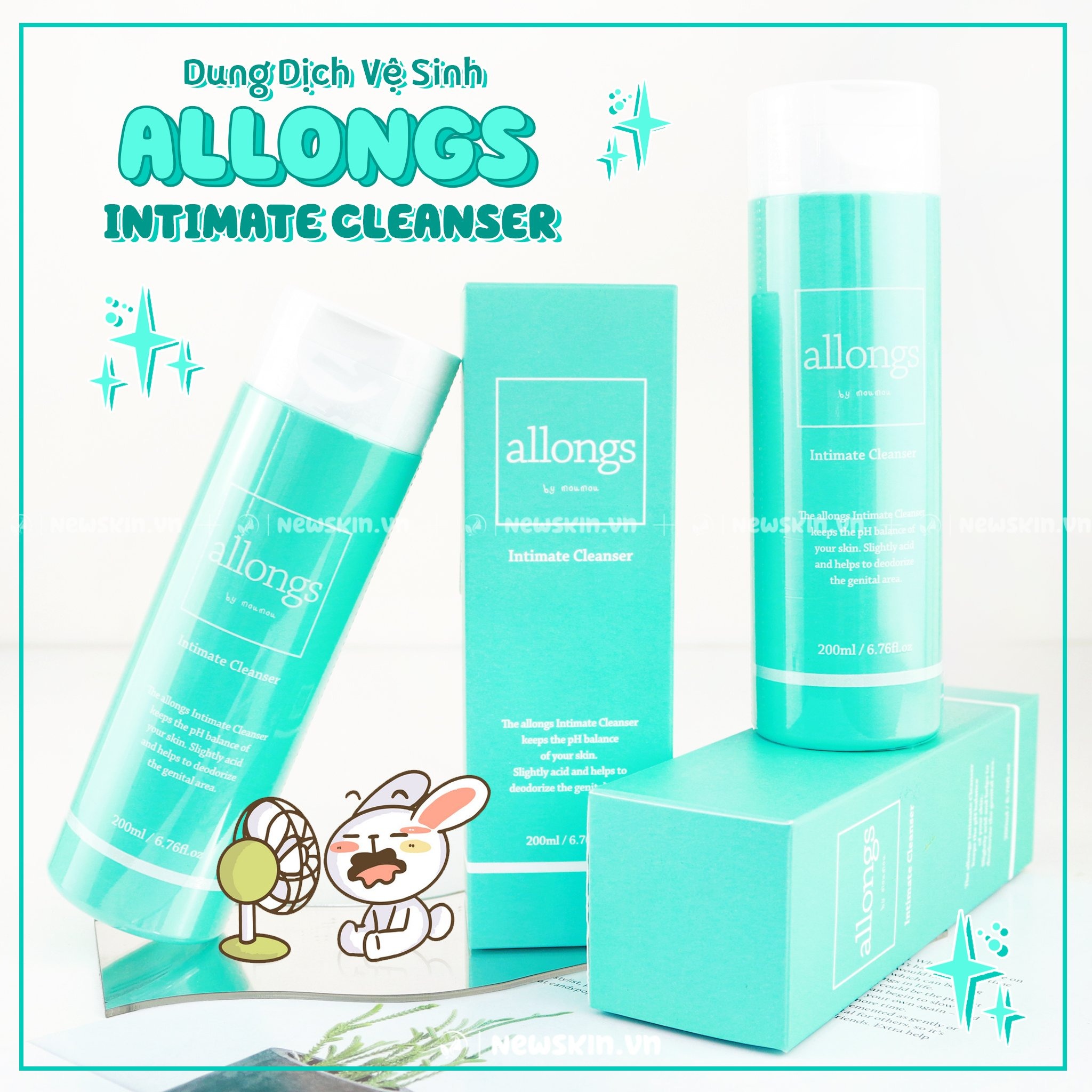 Dung dịch vệ sinh vùng kín allongs intimate cleanser 180ml