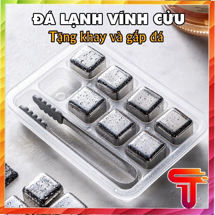 Bộ 8 viên đá lạnh không tan . đồ dùng thông minh tiện ích , đá vĩnh cửu inox , bộ 8 viên đá lạnh inox không tan - bộ 8 viên đá lạnh inox vĩnh viễn đá lạnh inox không tan cao cấp