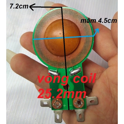 Côn loa treble kèn 25.2mm rẻ - giá 2 cái - coil loa treble - 2coil 25.2 re