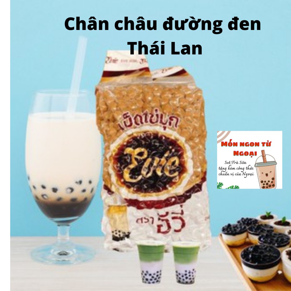 💖BAO NGON💖 Trân Châu Vị Đường Đen Túi 1kg BAO NGON + Công Thức Làm Trà Sữa Trân Châu Đường Đen Chuẩn Vị