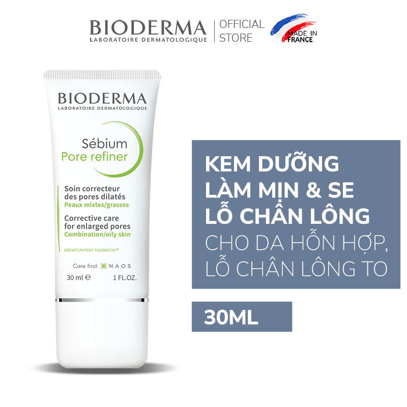 Kem dưỡng se nhỏ lỗ chân lông cho da hỗn hợp và da dầu Bioderma Sebium
