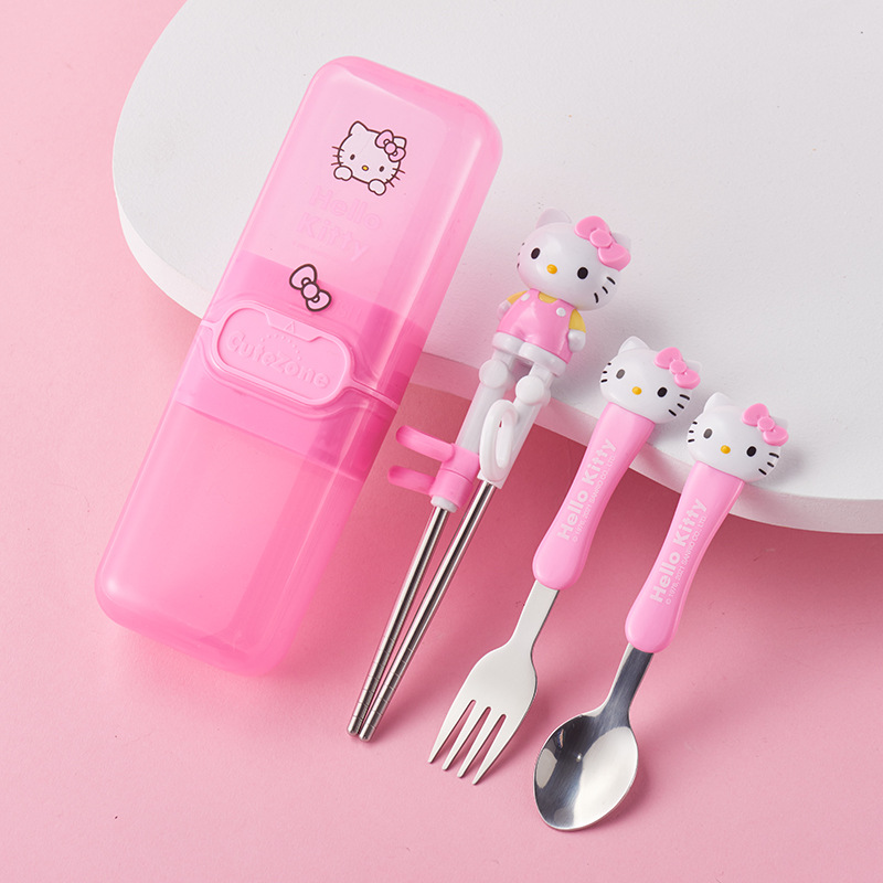 Set đũa tập ăn 3D Hello Kitty