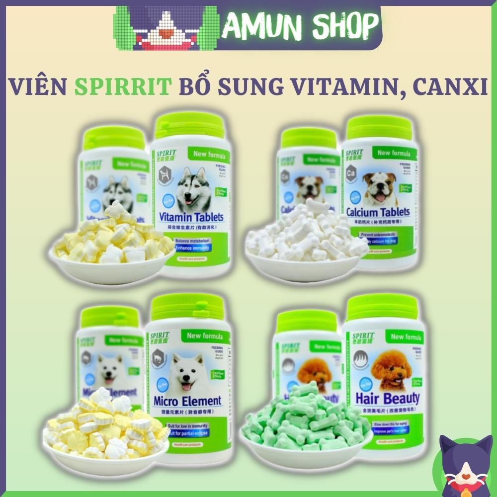 Spirit bổ sung Canxi, Vitamin, Khoáng Chất, Dưỡng Lông dạng viên nén