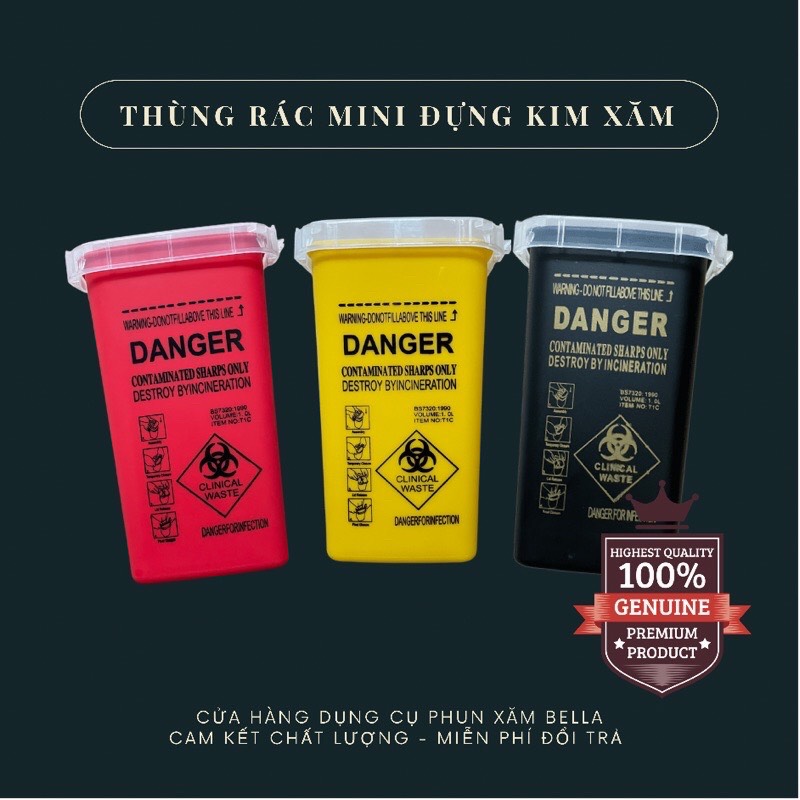 [HCM]Hộp đựng kim và rác thải dùng trong phun xăm /dcpx minh minh
