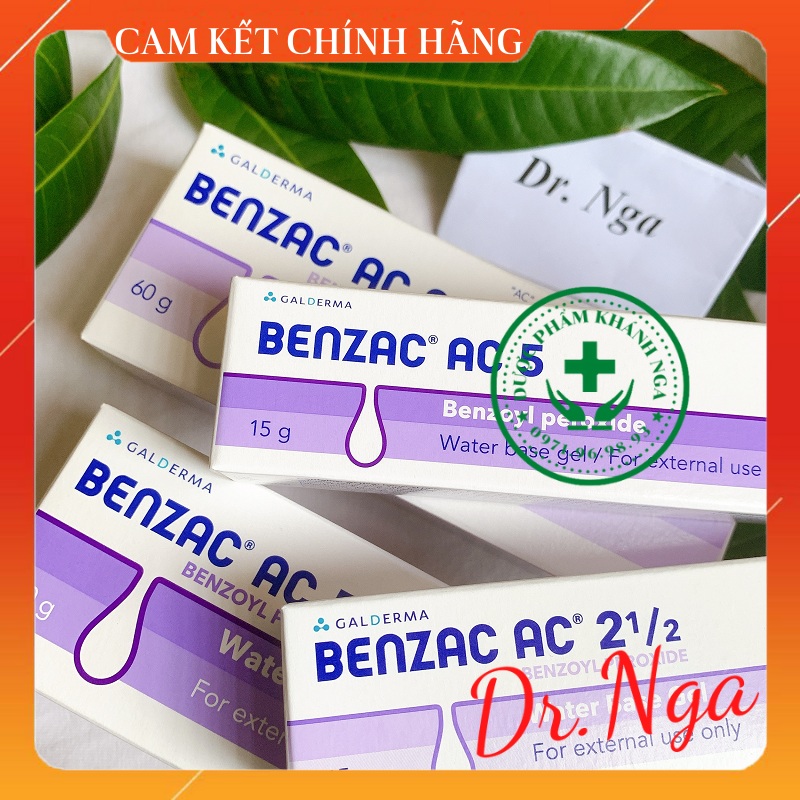 ✅ kem chấm mụn benzac ac 5% / 2.5% 15g / 60g