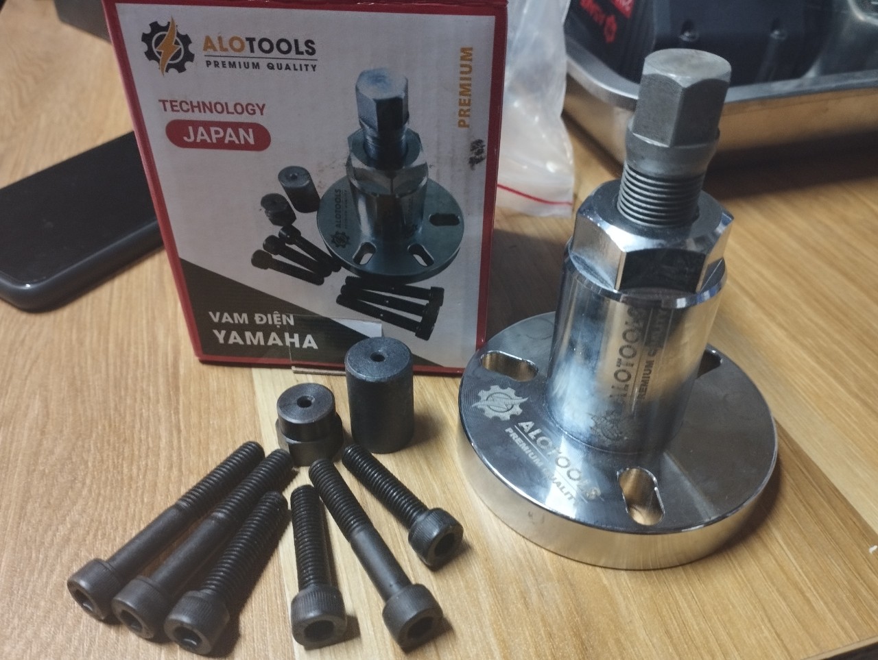 Vam vô lăng điện dòng xe yamaha exciter jupiter/fi sirius/fi taurus fz r15 dụng cụ bảo dưỡng xe máy alo tools cảo mâm điện mâm lửa