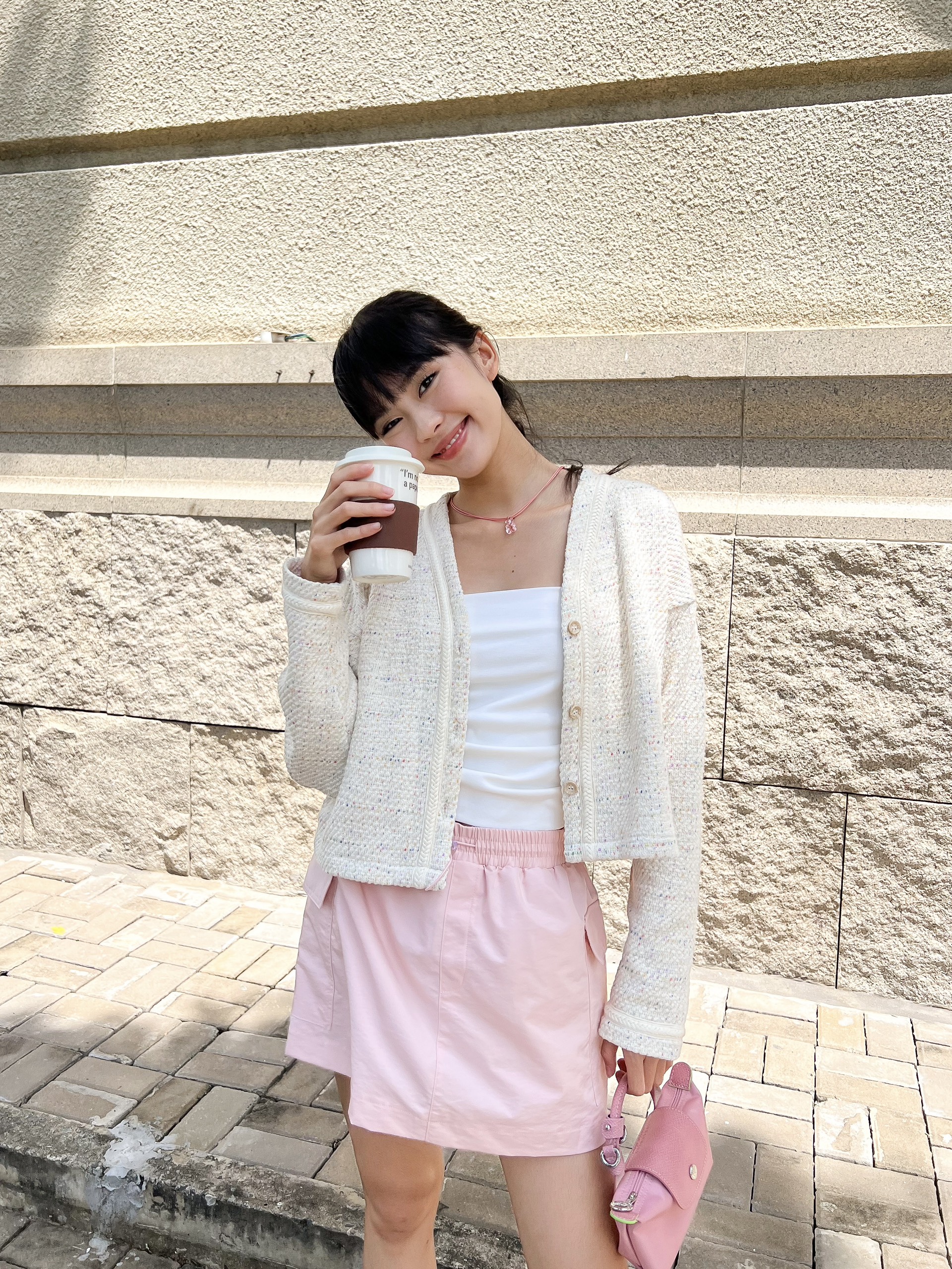 Áo khoác len tay dài crochet cardigan