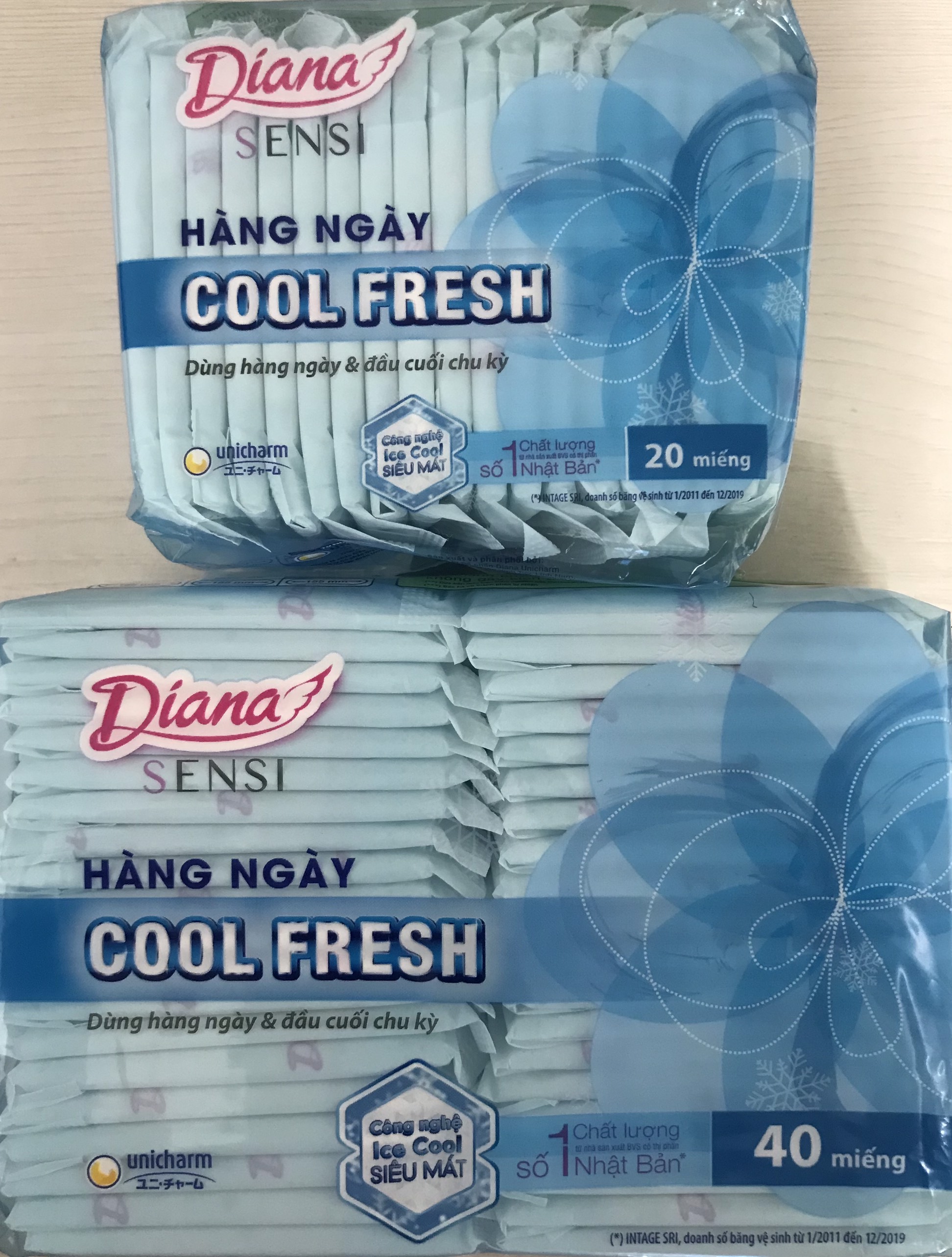 Bvs hằng ngày diana sensi cool fresh gói 20-40 miếng