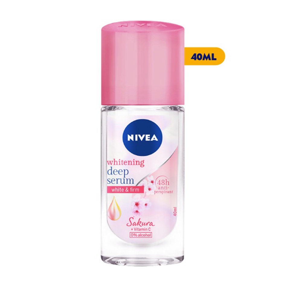 Lăn Ngăn Mùi Nivea Serum Trắng Mịn Hương Hoa Anh Đào Sakura 40ml/chai