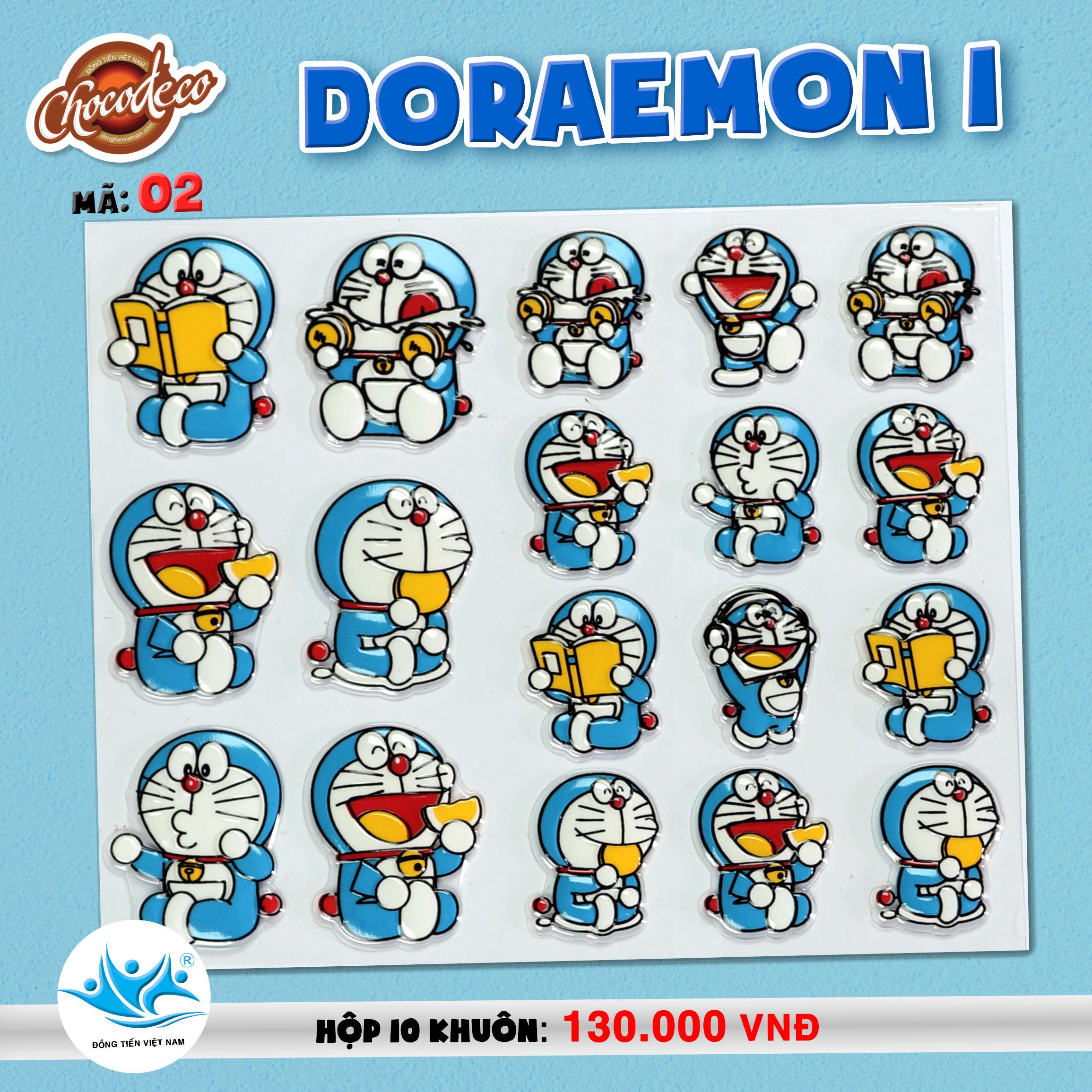 Khuôn CHOCO DECOR 02 Doraemon -khuôn socola trang trí bánh kem- Đồng Tiến Việt Nam