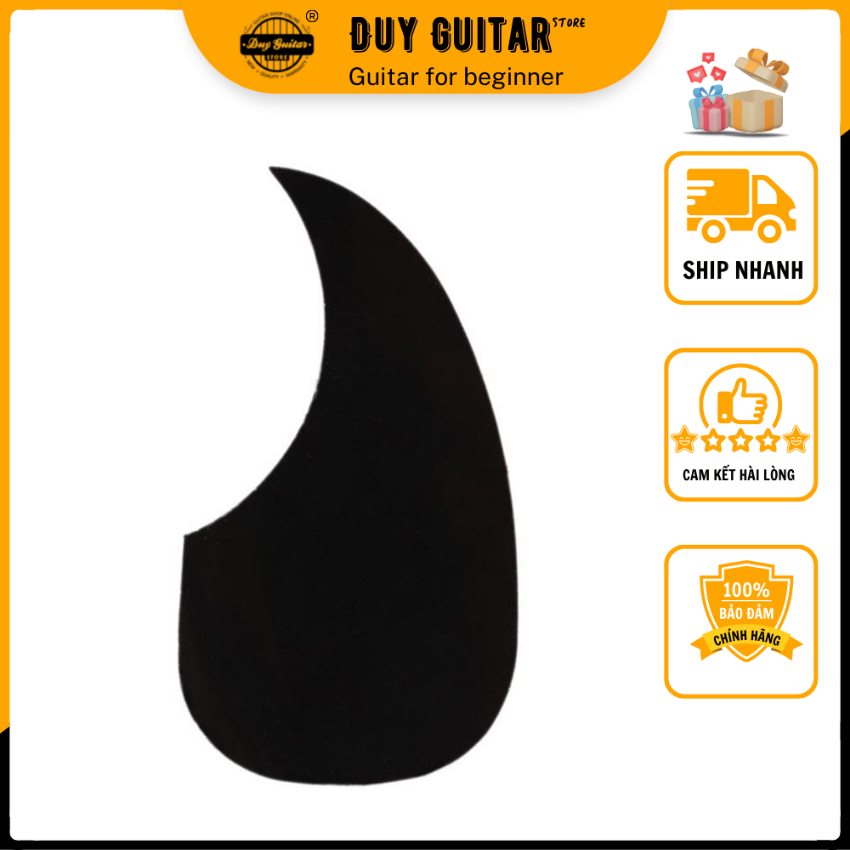 Miếng dán chống xước guitar Dán chống trầy xước đàn guitar màu đen mẫu giọt nước - Phụ kiện guitar giá tốt Duy Guitar Store
