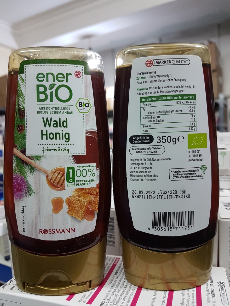 Mật ong rừng hữu cơ ener BiO Wald honig của Đức