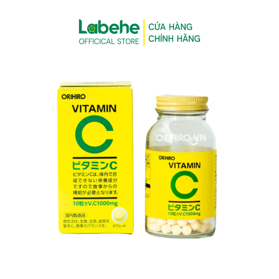 Viên Uống Vitamin C Orihiro Giúp Cải Thiện Sức Khoẻ, Làm Đẹp Da 300 Viên/Lọ