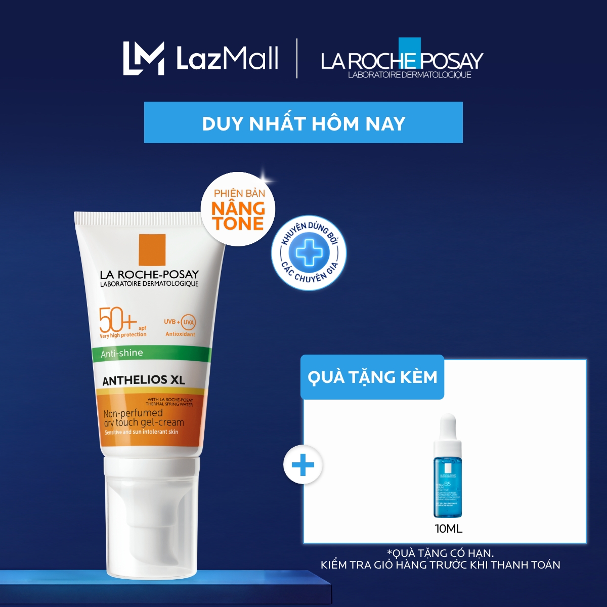 Kem chống nắng nâng tone cho da dầu La Roche-Posay Anthelios XL SPF50+ PA++++ 50ml