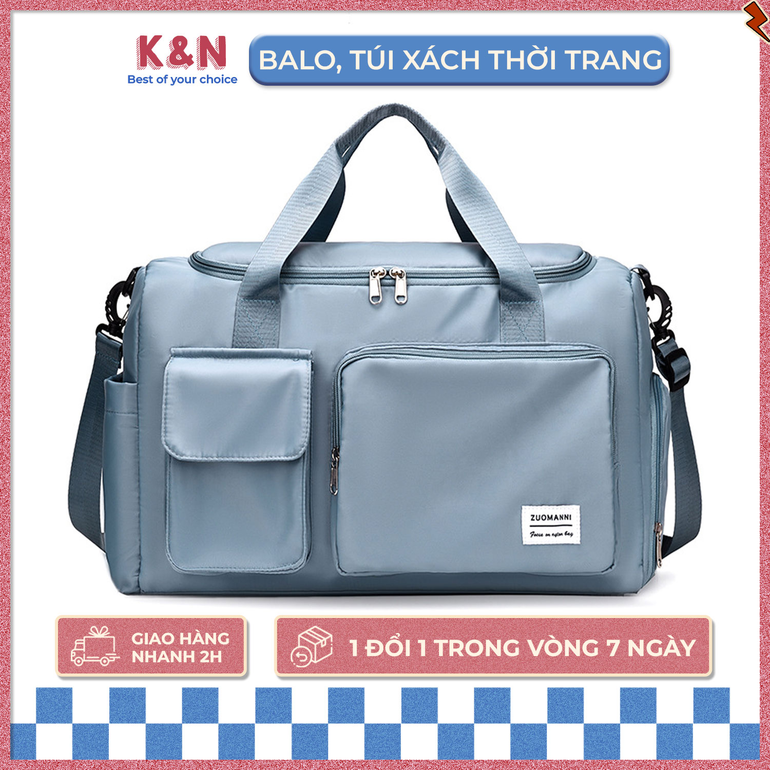 Túi du lịch đựng quần áo có nhiều ngăn túi xách du lịch đa năng chống nước túi đựng đồ du lịch túi tập gym - obl221 - k&n store
