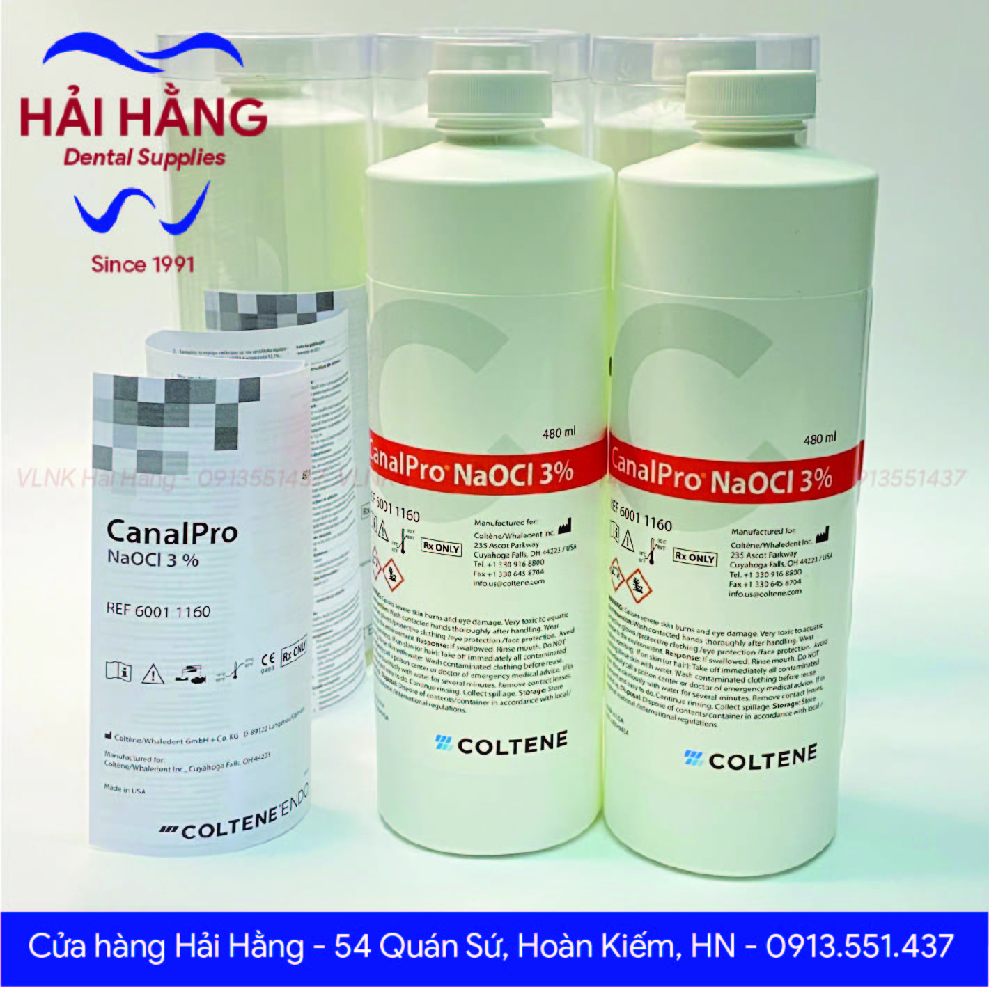 Dung dịch bơm rửa ống tủy CanalPro - NAOCL 3% chính hãng Coltene
