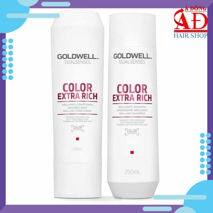 [Chính hãng] [250ml/200ml] CẶP DẦU GỘI XẢ GOLDWELL COLOR EXTRA RICH DƯỠNG MÀU TÓC NHUỘM