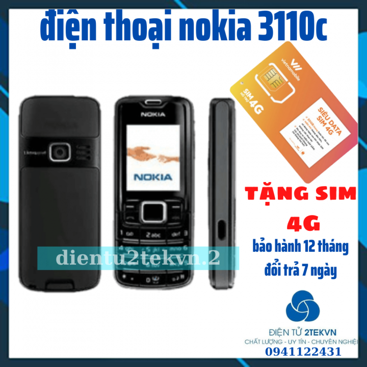 Điện thoại nokia cổ 3110c classic giá rẻ- tặng sim 4g