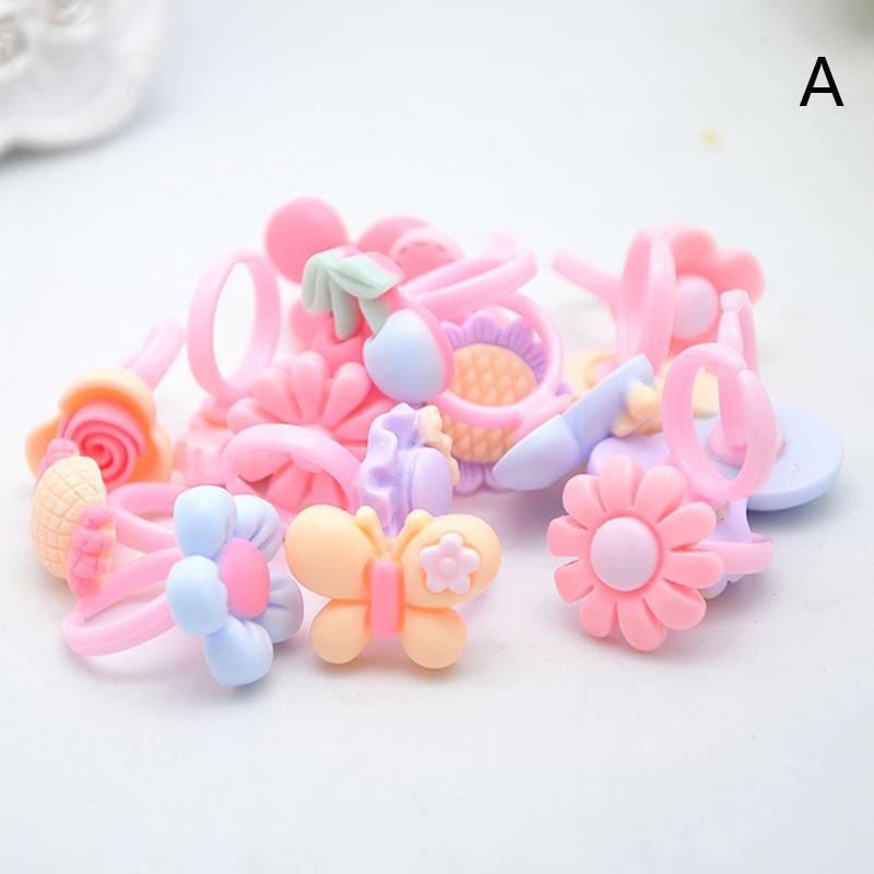 Nhẫn nhựa trẻ em đáng yêu xinh xắn nhiều mẫu, nhiều màu