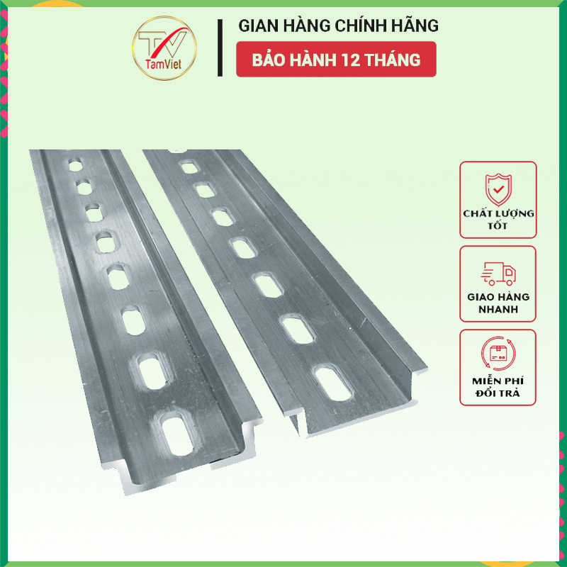 Thanh ray nhôm, sắt cài thiết bị, thanh ray cố định aptomat trong tủ điện